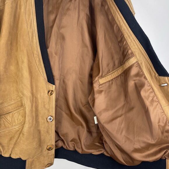 VTG Deerskin Leather Jacket Mens L Geniune Leather Grandpa Chore Barn Farm - Picture 7 of 11